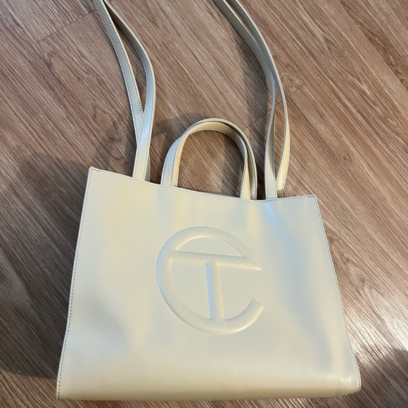 Telfar Handbags - Telfar Cream Shopping Bag Medium